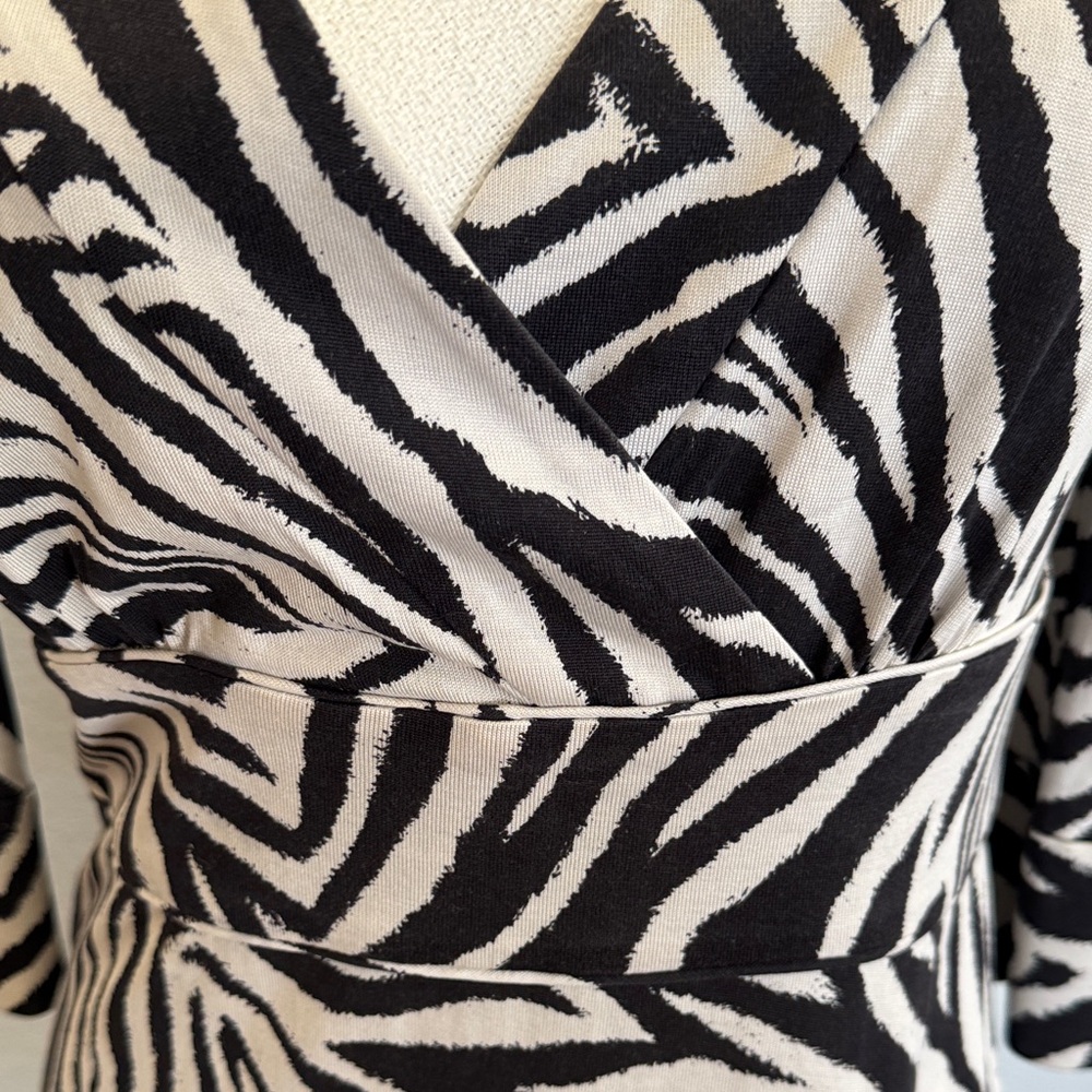 Vintage Silk Diane Von Furstenberg Zebra Print Wrap Dress…soooo sexy! Bin D3 - Picture 3 of 6